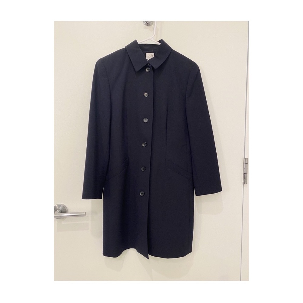 Ann Taylor LOFT navy trench coat